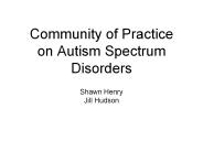 Community of Practice on Autism Spectrum Disorders