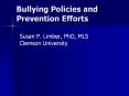 Bullying Policies and Prevention Efforts PowerPoint PPT Presentation