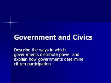 Government and Civics