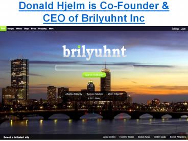 Donald Hjelm Co-Founder