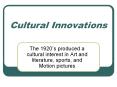 Cultural Innovations PowerPoint PPT Presentation