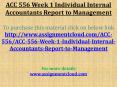 ACC 556 Week 1 Individual Internal Accountants Report to Management PowerPoint PPT Presentation