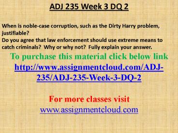 ADJ 235 Week 3 DQ 2