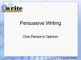 Persuasive Writing PowerPoint PPT Presentation