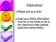 Please pull up a chair.