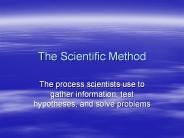 The Scientific Method