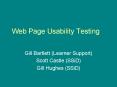 Web Page Usability Testing PowerPoint PPT Presentation