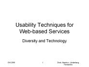 Usability Techniques for Web-based Services