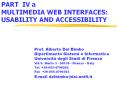 PART IV a MULTIMEDIA WEB INTERFACES: USABILITY AND ACCESSIBILITY PowerPoint PPT Presentation