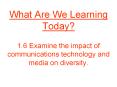 What Are We Learning Today? PowerPoint PPT Presentation