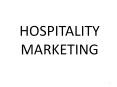HOSPITALITY MARKETING PowerPoint PPT Presentation