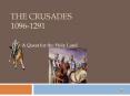 THE CRUSADES 1096-1291 PowerPoint PPT Presentation