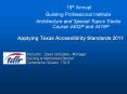 Applying Texas Accessibility Standards 2011 PowerPoint PPT Presentation