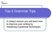 Top 5 Grammar Tips