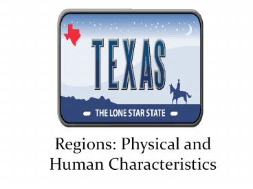 Texas Regions Powerpoint