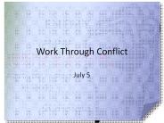 Work Through Conflict