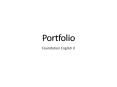 Portfolio PowerPoint PPT Presentation
