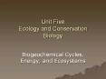 Unit Five Ecology and Conservation Biology PowerPoint PPT Presentation