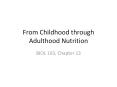 From Childhood through Adulthood Nutrition PowerPoint PPT Presentation