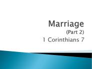 Marriage (Part 2)