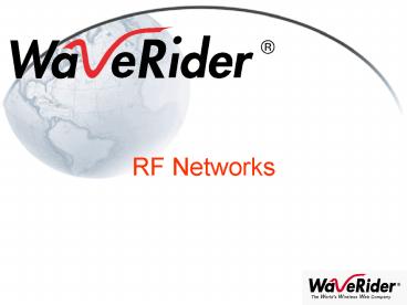 RF Networks