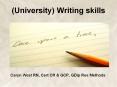 (University) Writing skills PowerPoint PPT Presentation