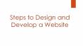 Steps to Design and Develop a Website PowerPoint PPT Presentation