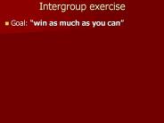 Intergroup exercise