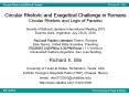 Circular Rhetoric and Exegetical Challenge in Romans Circular Rhetoric and Logic of Paradox Society of Biblical Literature International Meeting 2015 Buenos Aires, Argentina, July 20-24, 2015 Paul and Pauline Literature Theme: Romans Elsa Tamez, United PowerPoint PPT Presentation