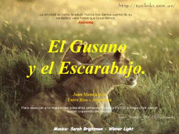 El Gusano y el Escarabajo