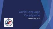 World Language Countywide