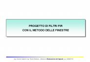 PROGETTO DI FILTRI FIR CON IL METODO DELLE FINESTRE