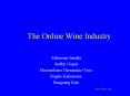 The Online Wine Industry