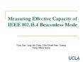 Measuring Effective Capacity of IEEE 802.15.4 Beaconless Mode PowerPoint PPT Presentation