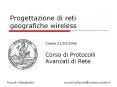 Progettazione di reti geografiche wireless PowerPoint PPT Presentation