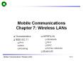 Mobile Communications Chapter 7: Wireless LANs PowerPoint PPT Presentation
