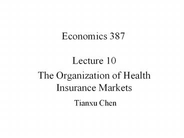 Economics 387