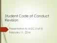 Student Code of Conduct Revision PowerPoint PPT Presentation