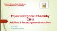 Physical Organic Chemistry CH-5 Addition PowerPoint PPT Presentation