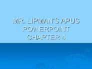 MR. LIPMAN