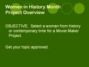 Women in History Month Project Overview
