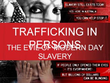 TRAFFICKING IN PERSONS