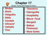 Chapter 17 Words, Terms and People to Know