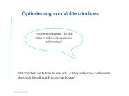 Optimierung von Volltextindices