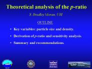 Theoretical analysis of the p-ratio
