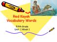 Red Kayak Vocabulary Words PowerPoint PPT Presentation