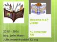 Welcome to 6TH Grade!  AC Language Arts PowerPoint PPT Presentation