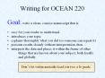 Writing for OCEAN 220 PowerPoint PPT Presentation