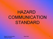 HAZARD COMMUNICATION STANDARD