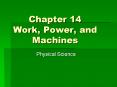 Chapter 14 Work, Power, and Machines PowerPoint PPT Presentation